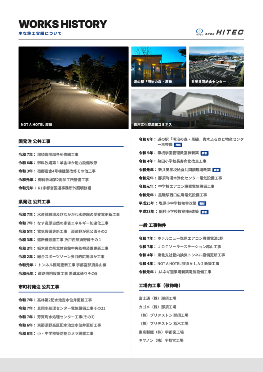 施工経歴書